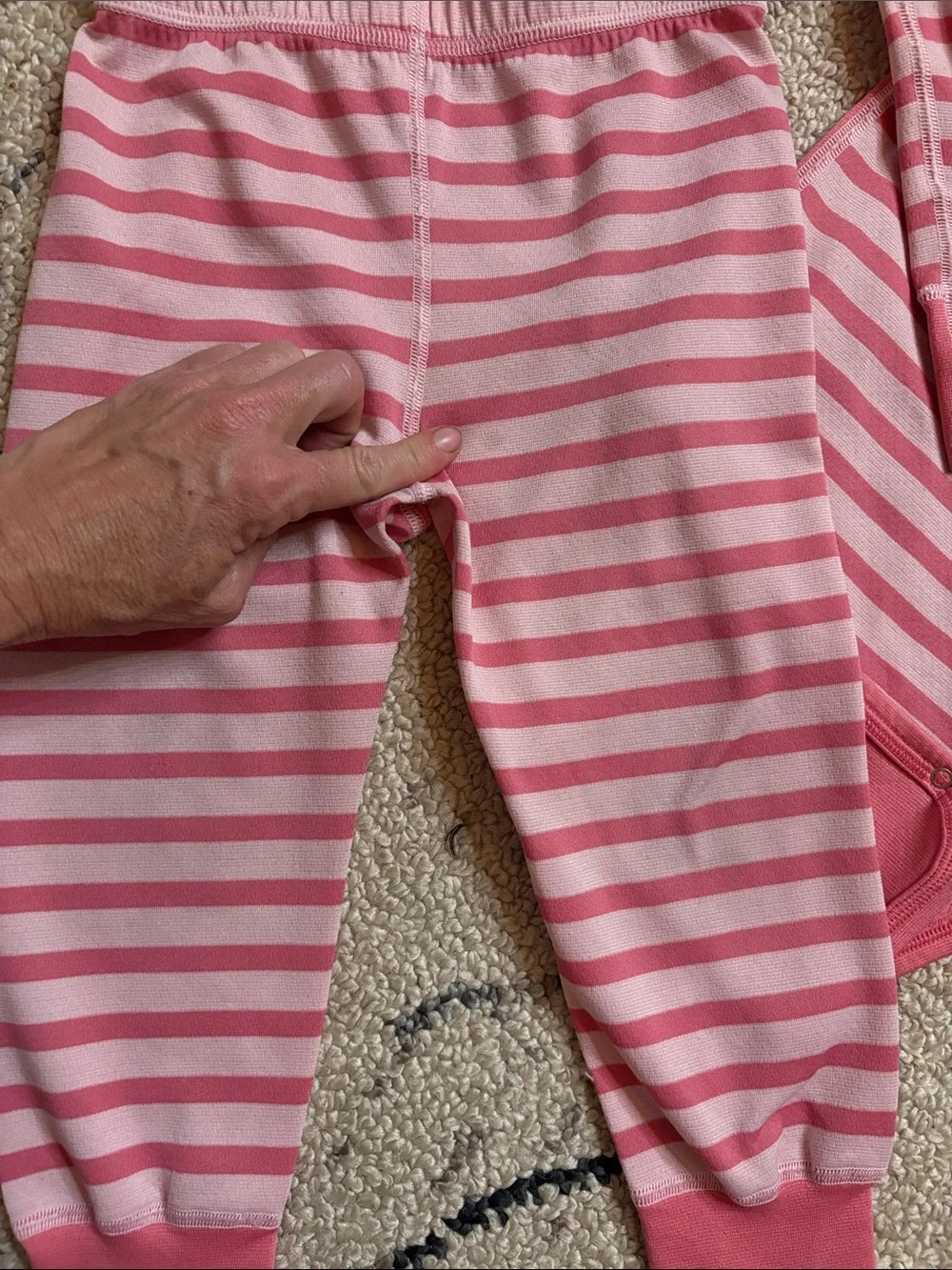 Patagonia Baby Thermal Base Layer Set Pink Stripe 2 Piece 24m